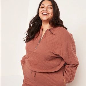 Old Navy Quilted Half Zip Sweatshirt